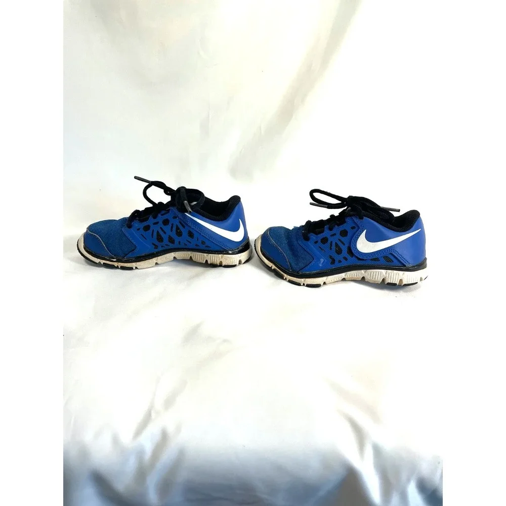 NIKE FLEX 2015 RUN‎ YOUTH BOYS BLUE BLACK WHITE ATHLETIC SHOES SIZE 11Y RUNNING